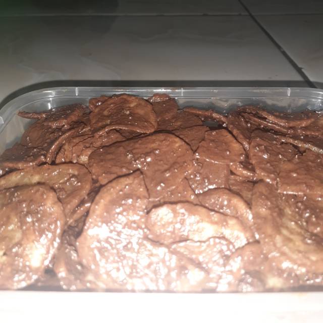 

Kripik pisang coklat cruncy lumer