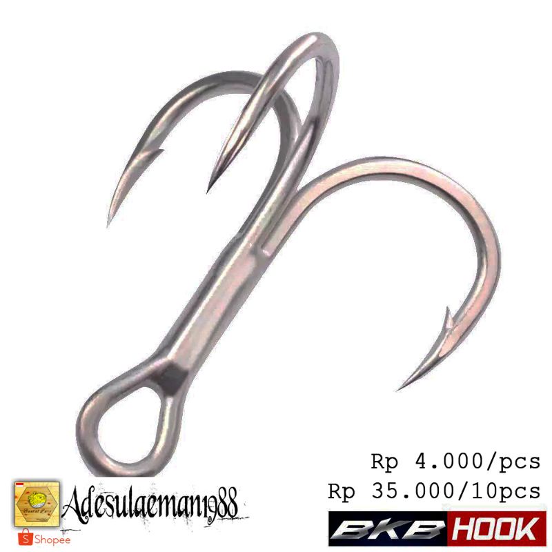 Treble Hook Size 10 3x Strong// BKB// PROBEROS
