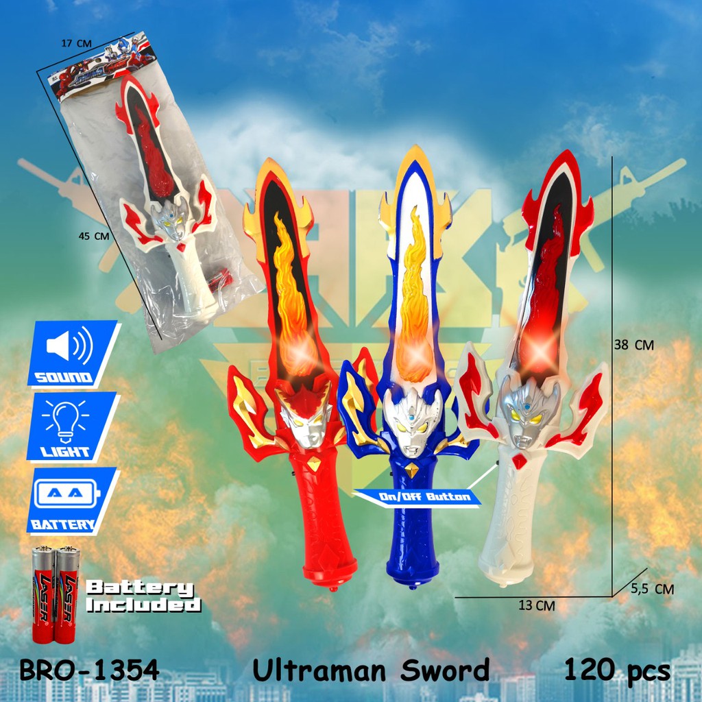 MURAH ​P123 BRO1354 BRO1356 BRO1357 BRO1355 Pedang Sword Ultraman Ultramen Mainan Anak Laki Laki Besar Jumbo