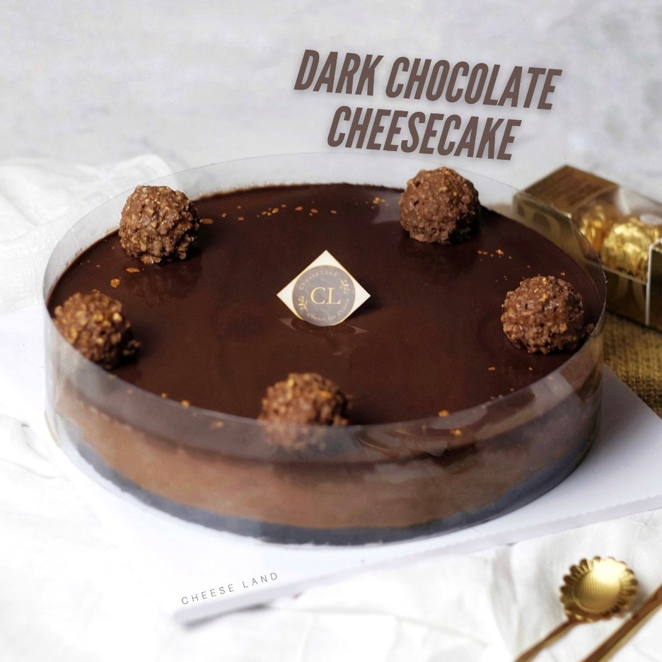 

CHOCOLATE + FERRERO CHEESE CAKE / Cheese Land / Kue Keju Premium / Kue Ulang Tahun & Cemilan Unik