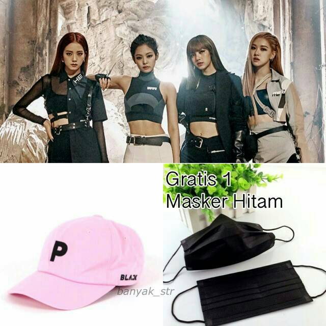 [ READY STOCK ] TOPI BASEBALL BLACKPINK ROSE JENNIE LISA JISOO PINK