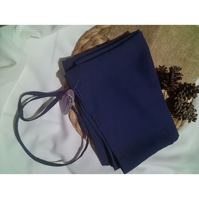 PASHMINA WOLFIS (73 cm × 180 cm) || Nasifahhijab-Navy