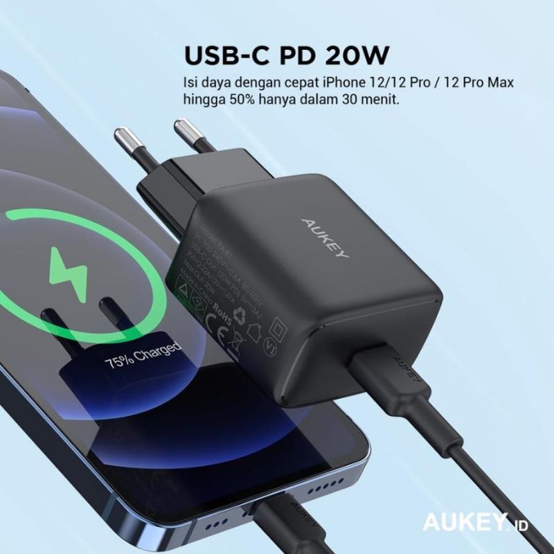 Aukey Adaptor PA-R1 20W Minima Nano USB-C PD