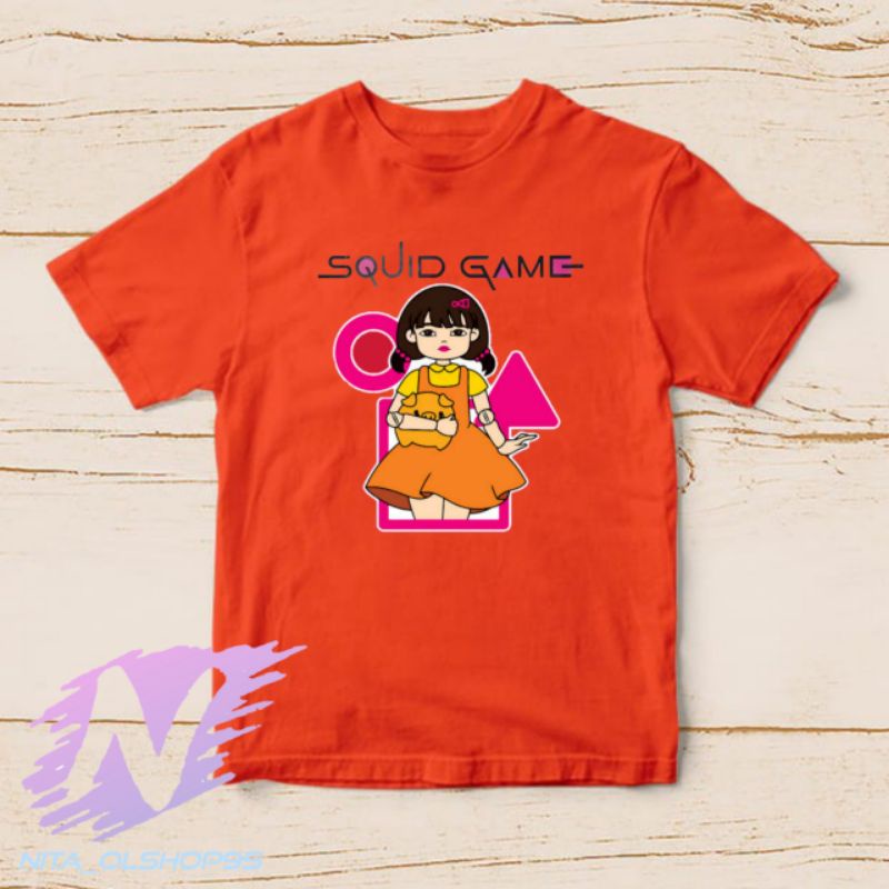 baju boneka squid game kaos anak squid game karakter boneka squid game