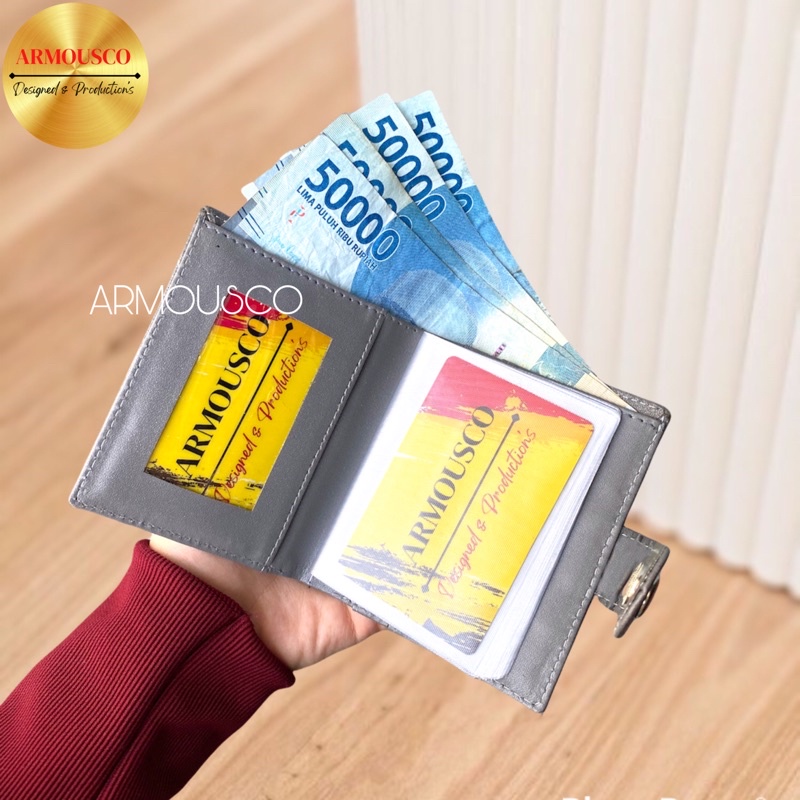 DOMPET KARTU CARD HOLDER KANCING MURAH MERIAH UNTUK PRIA DAN WANITA