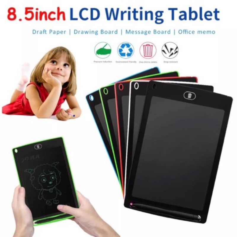 LCD Drawing Writing Tablet Ukuran 23cm x 15cm / Papan Tulis Anak / Papan Tulis Digital / Tablet Lcd Board Writing 8,5 inch