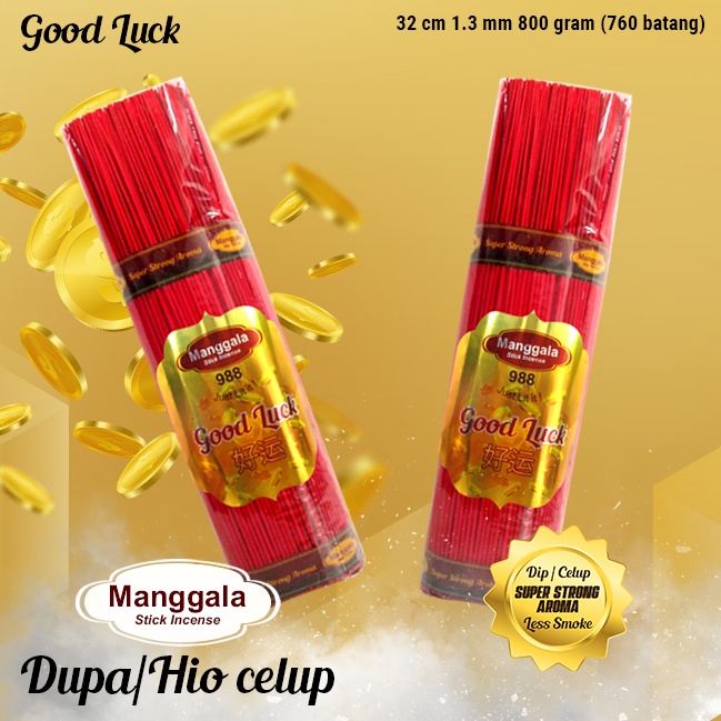 Dupa/Hio Wangi Good Luck Manggala Stick Merah 32cm ± 780 Stick/800gr