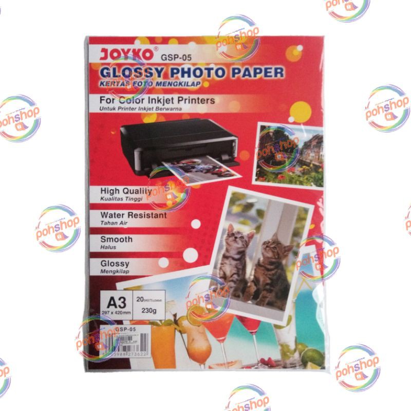 

Joyko GSP-05 Glossy Photo Paper A3/230gsm 20's