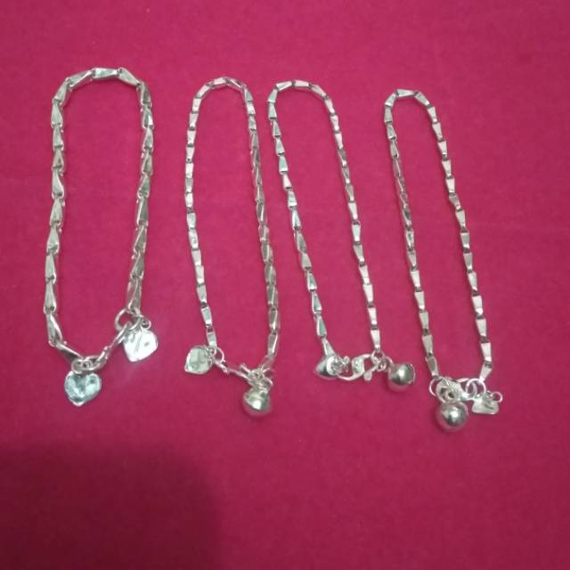 Gelang tangan padi Perak Asli