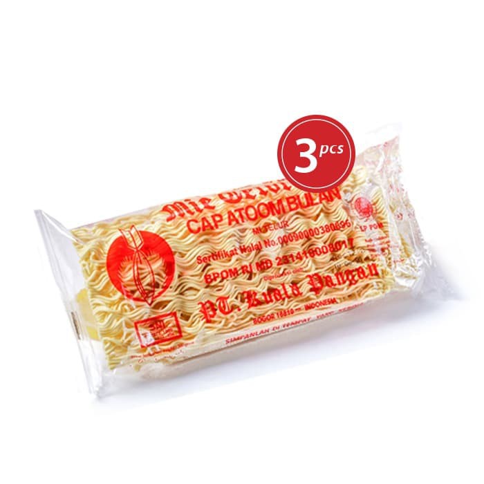 Mie Telor Asli Cap Atoom Bulan / Atom Bulan (3 pcs)