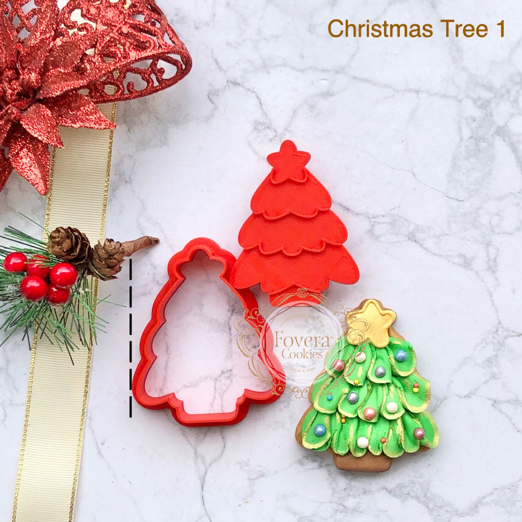Christmas Tree 1 cookie cutter. Cetakan Christmas Tree