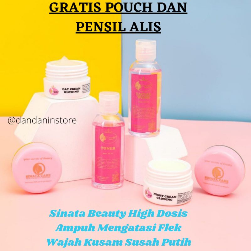 skincare sinata beauty cream krim flek hitam membandel paket pemutih perawatan wajah glowing ampuh