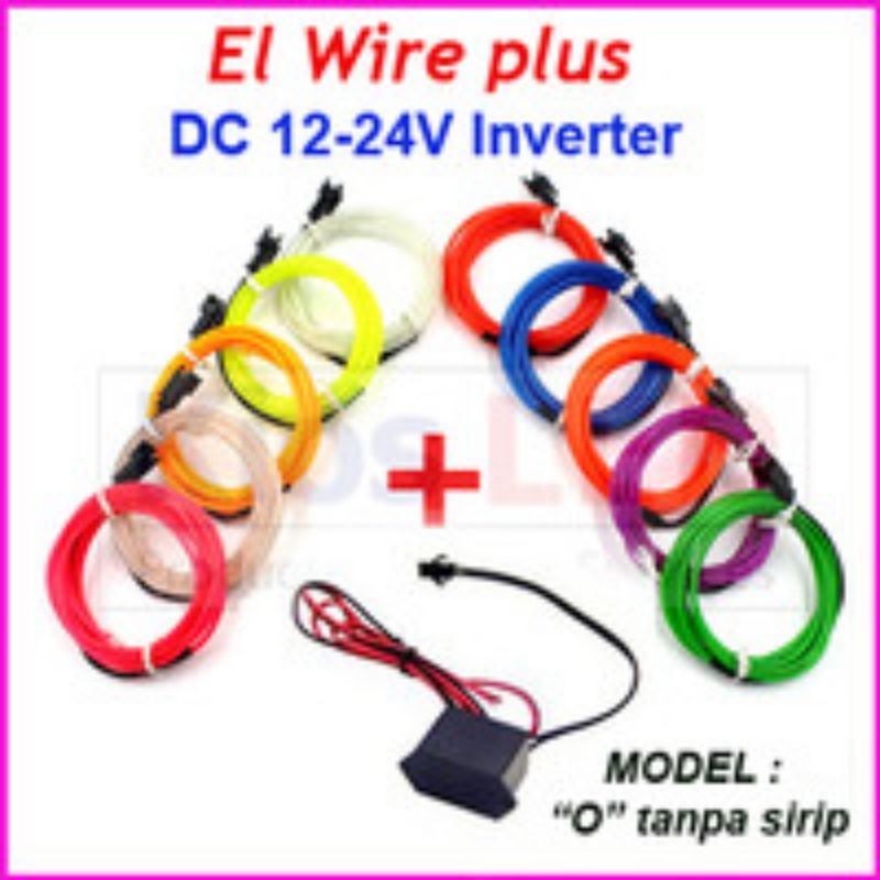 EL WIRE NEON FLEKSIBEL STRIP PLUS USB INVERTER