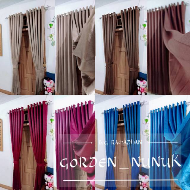 Promo gorden  blackout polos pintu jendela  minimalis  