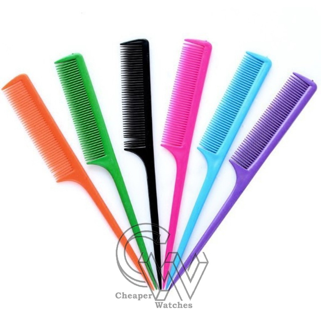 Cheaper-12pcs-Sisir Rambut Sisir GAGANG Polos Sisir Sasak Plastik Warna Warni Souvenir Pernikahan