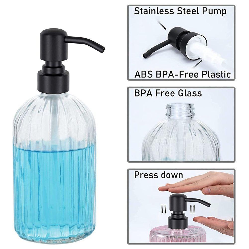 [Elegan] Pompa Dispenser Sabun Stainless Steel Tabung Tahan Lama Dapur Cocok Standar 8oz /16oz Untuk Kamar Mandi Single Slot Lotion Botol Aksesori