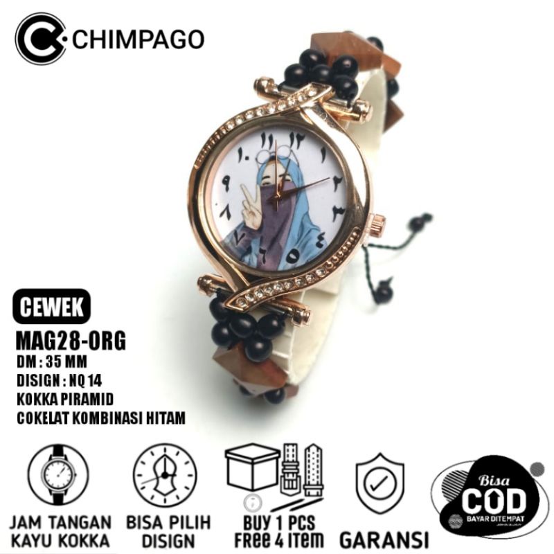 MAG28-ORG Jam tangan wanita / kaukah kombinasi