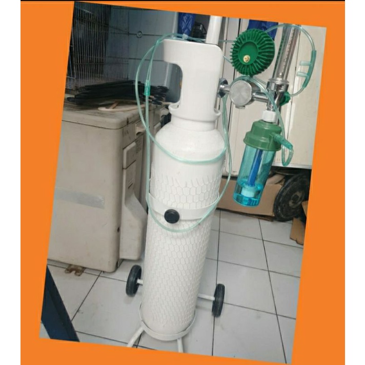 Tabung Oksigen Medis Bekas Set 1M3 Siap Pakai /oksigen 1 m dan Tabung kondisi 95% LUXE