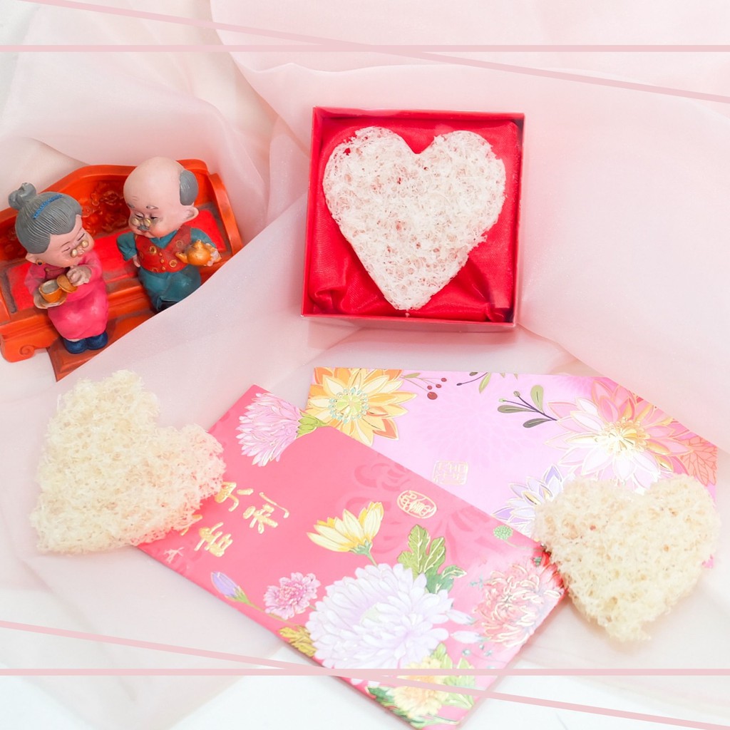 

Sarang Burung Walet Berkualitas berbentuk Hati Heart Bird Nest Premium Quality with Gift Box