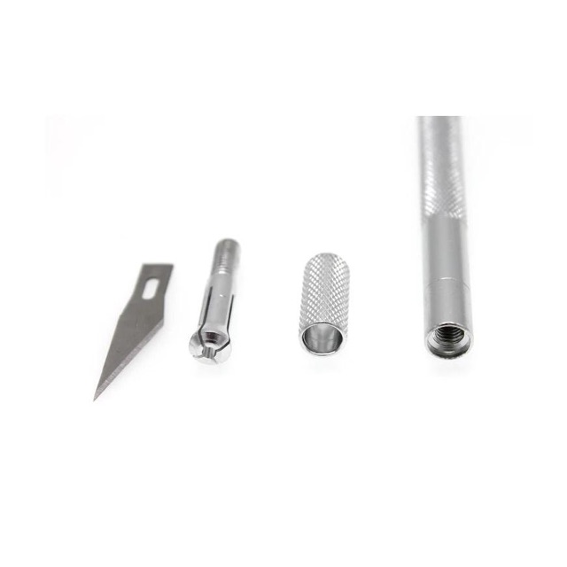 Pisau Ic Handphone Set Plus Gagang Aluminium Precision Knife WL9309