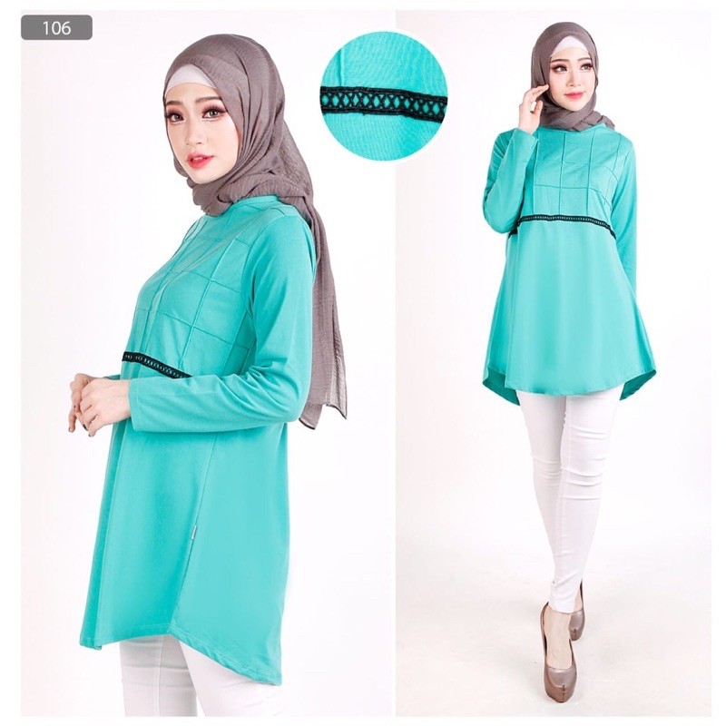 blouse jumbo spandek xl 106pita hitam