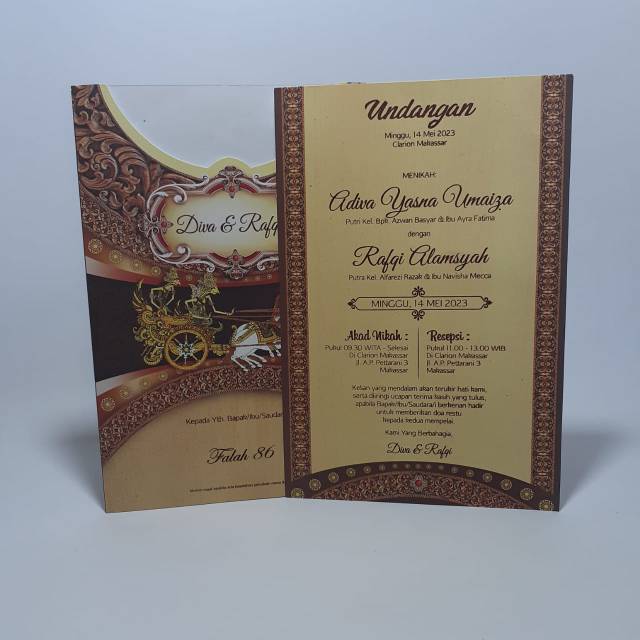 Undangan cetak model falah 86 Bogor