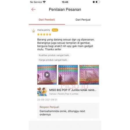 MISO BIG POP IT Jumbo kotak rainbow murah 30cm/fidget toys set pack mainan interaktif pereda stress-6