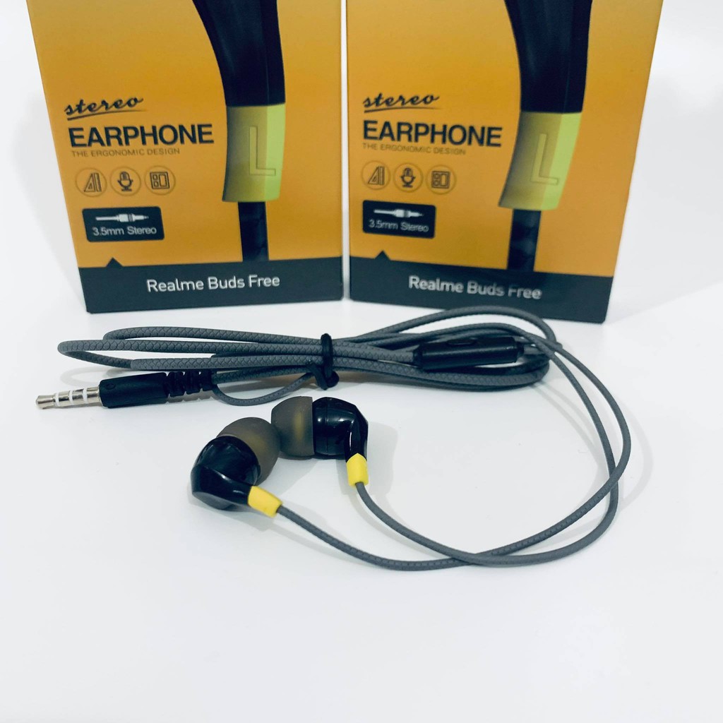 HEADSET HANDSFREE REALME MUSIC EARPHONE STEREO MODEL MA-18 PLUS MIC