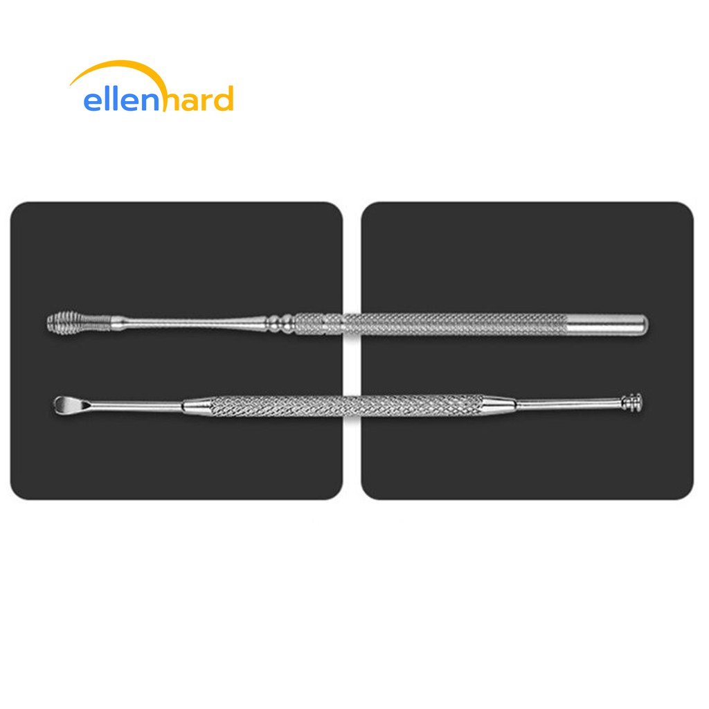 Pembersih Telinga Korek Kuping Spiral Set Besi Stainless Steel Ear Wax Removal