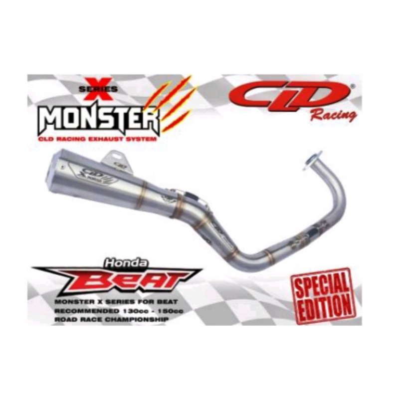 Knalpot CLD Racing Tye MONSTER X SERIES..Vario 110 OLD/New/Vario 125/Vario 150/Beat karbu/Beat fi/Be