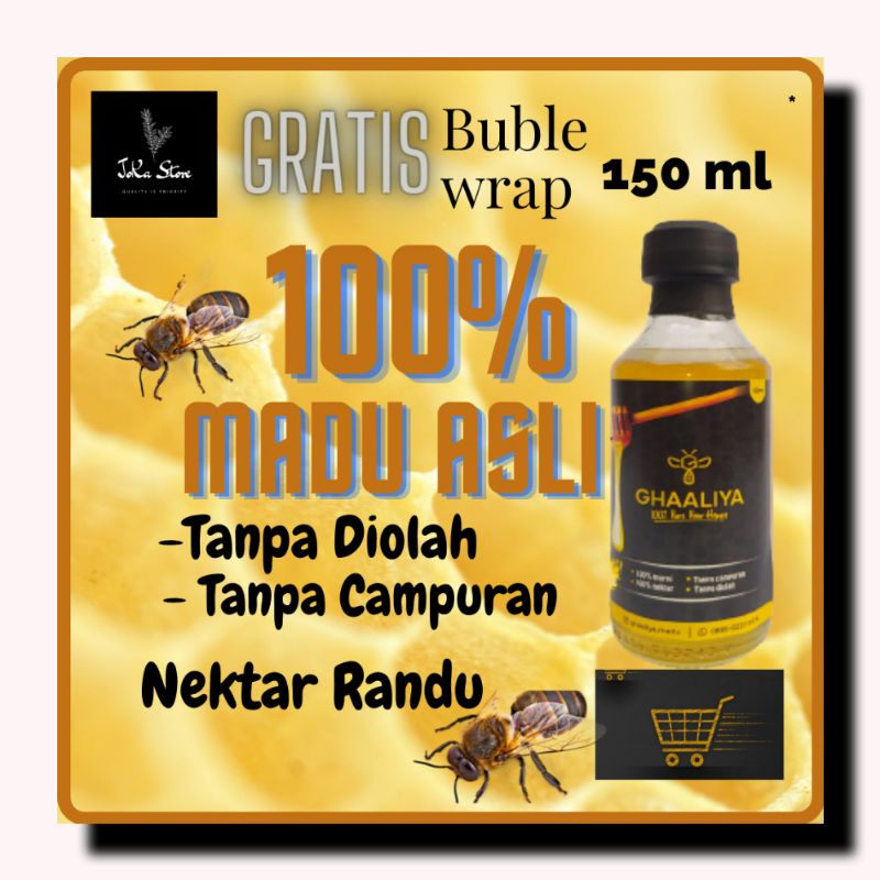 

Madu Murni Asli Ghaliya Nektar Bunga Randu Premium 150 Ml/200 Gr