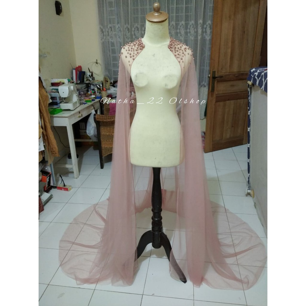 Sayap Pundak Pengantin/Sayap Pundak Kebaya/Hiasan Bahu Pengantin/Slayer Bahu Kebaya/Jubah Wedding