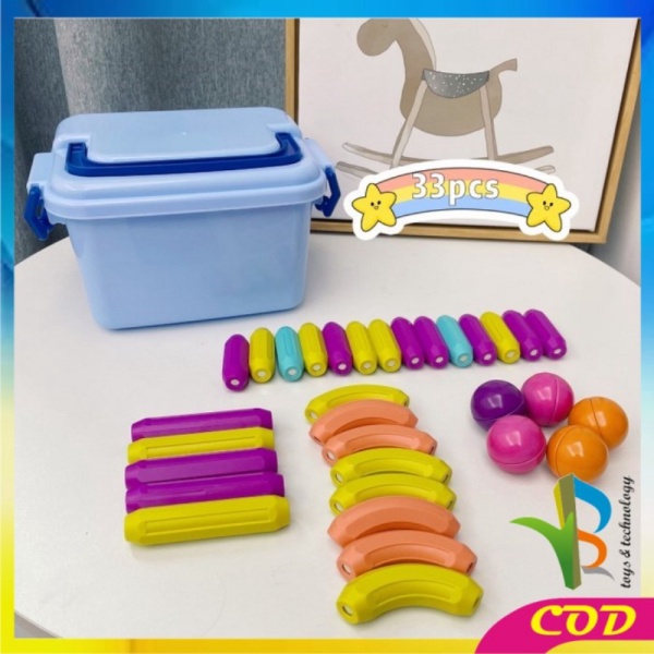 

RB-M211 Mainan Kreatifitas Anak Magnetic Building Block Rods Mainan - Block ISI32PCS Murah