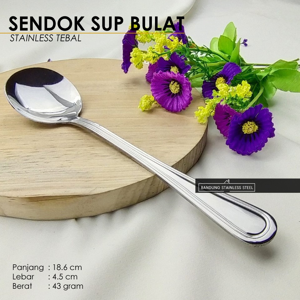 Sendok sup bulat sendok sayur tebal soup spoon hotel