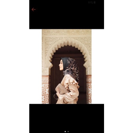 Bohemian Scarf Vanilla Hijab Romantic Black Preloved