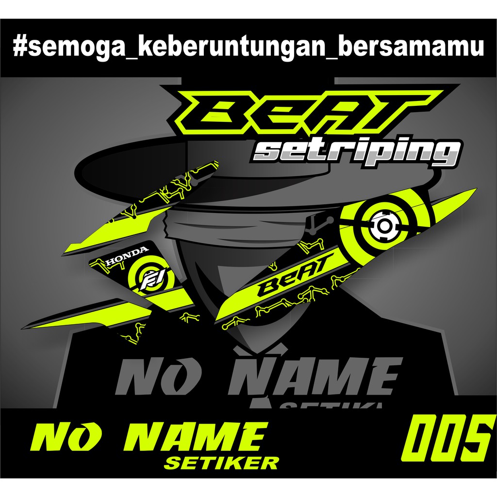 striping setiker stiker sticker beat fi(b5) 2013-2015 variasi - stiker motor honda setriping beat