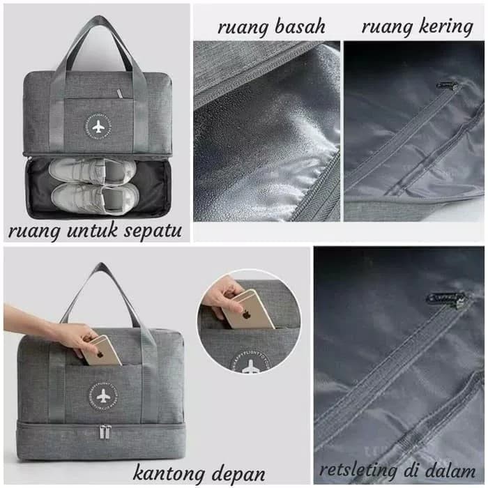 Travel Organizer Tas Berenang Baju Basah Kering Sepatu Serbaguna