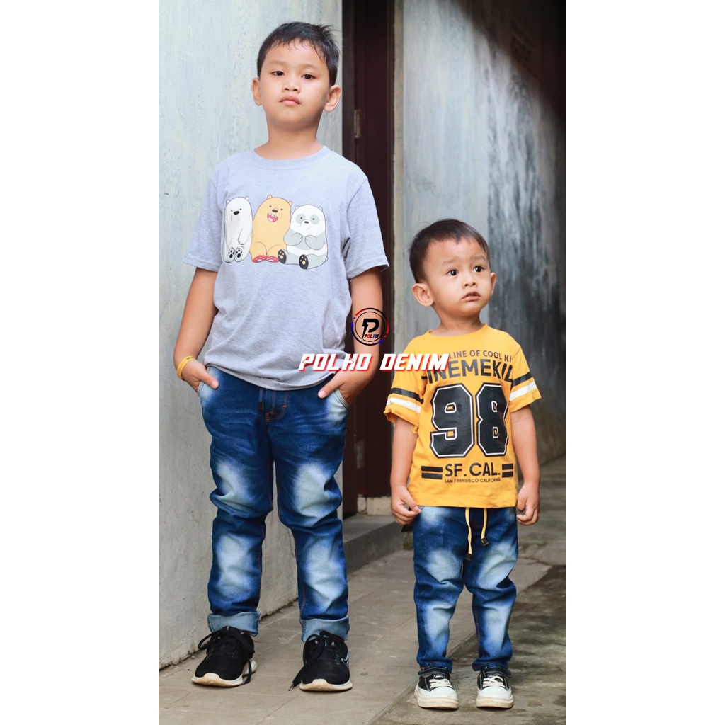 Celana Anak Jeans Panjang Usia 1-12 Tahun BY POLHO DENIM