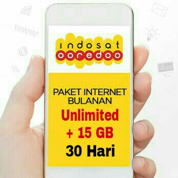 PAKET INTERNET INDOSAT UNLIMITED APPS + 15GB