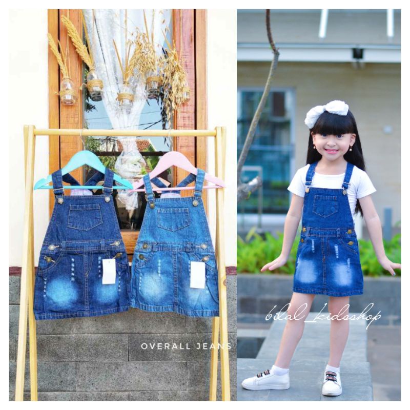 OVERALL JEANS KODOK ANAK  PEREMPUAN 1-5TH