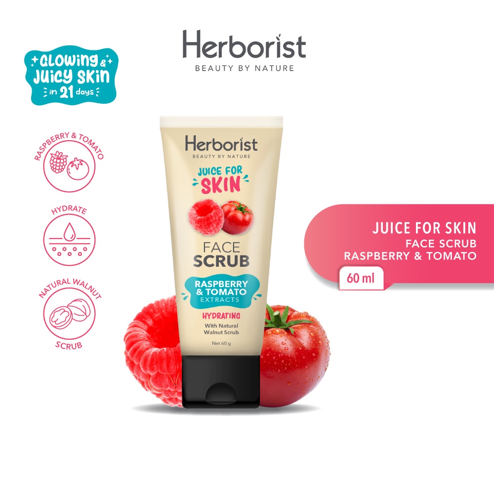 READY STOK Herborist Juice For Skin Face Scrub - 60gr