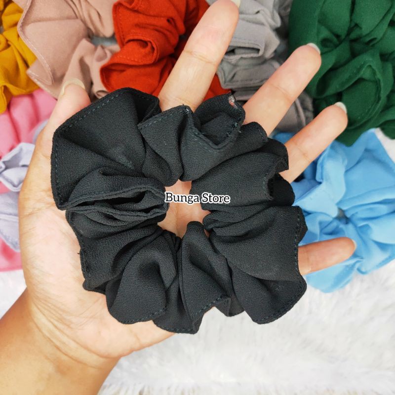 IKAT RAMBUT TALI KUNCIR SRUNCI SRUNCHIE MINI HIJAB CEMOL-3