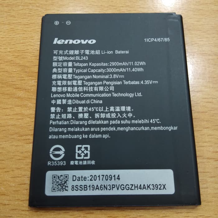 Baterai batre Lenovo BL243 for A7000 A7700 Original