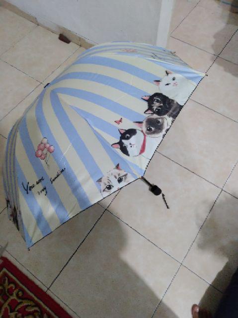 Payung Lipat 3 / Payung Kucing Cat  / You Are My Sunshine