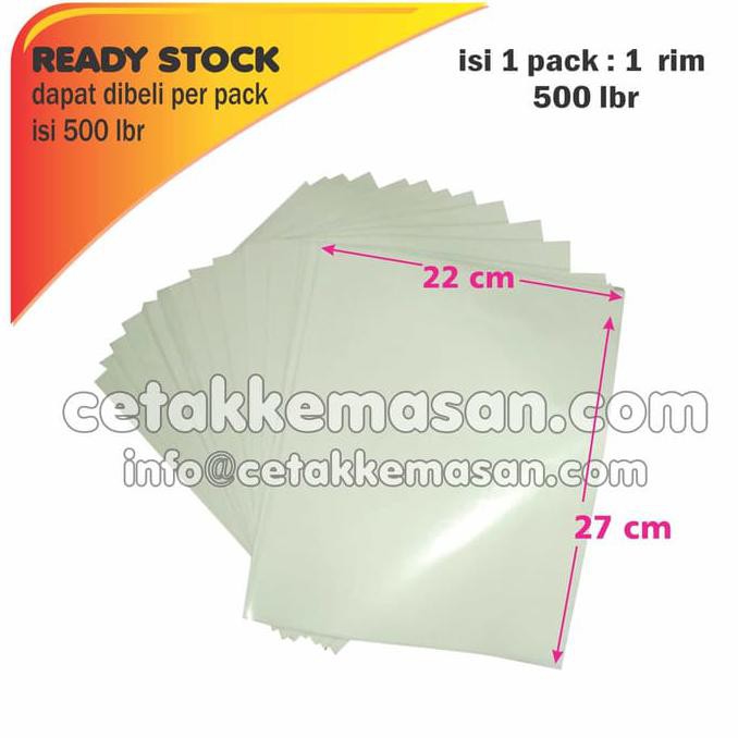 

Kertas Nasi / Burger Ala KFC 28 gsm POLOS 22 x 27 cm isi 500 pcs /pack
