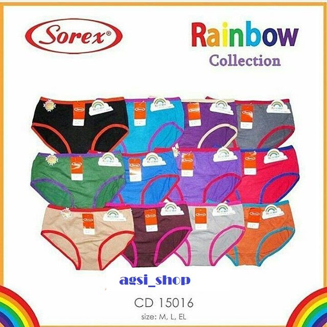 Celana Dalam Wanita Sorex Rainbow 15016 Grosir
