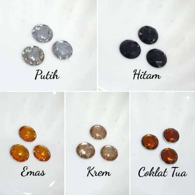 Mote Tempel / Jahit Bulat 10 mm (20 pcs)