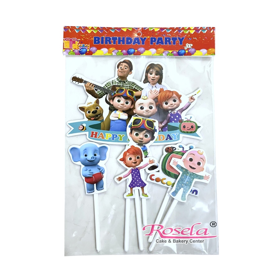 Cake Topper Cocomelon Tusukan Kue Ulang Tahun