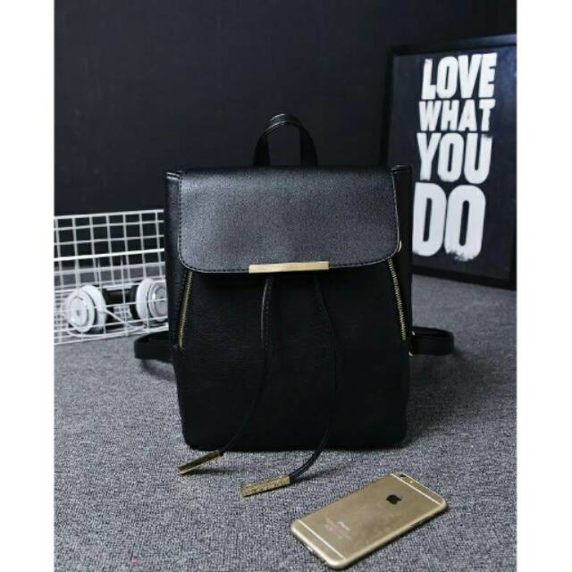 TAS WANITA IMPOR - RANSEL M20976 BLACK