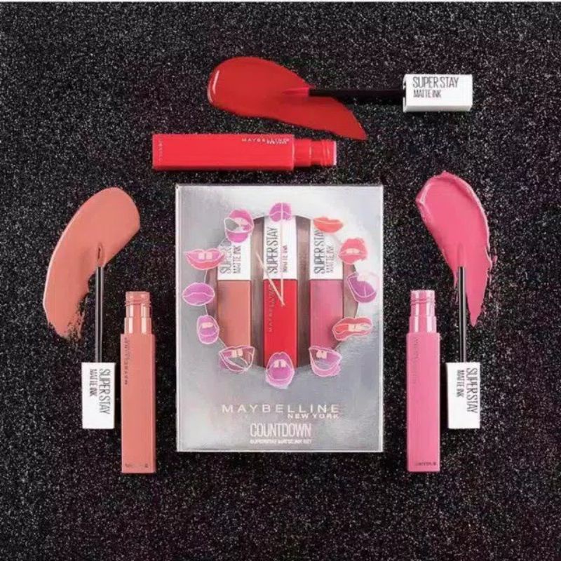 ( Buy 3 Free Bag) Lipstick Maybelline Lip Cream Super Stay Matte